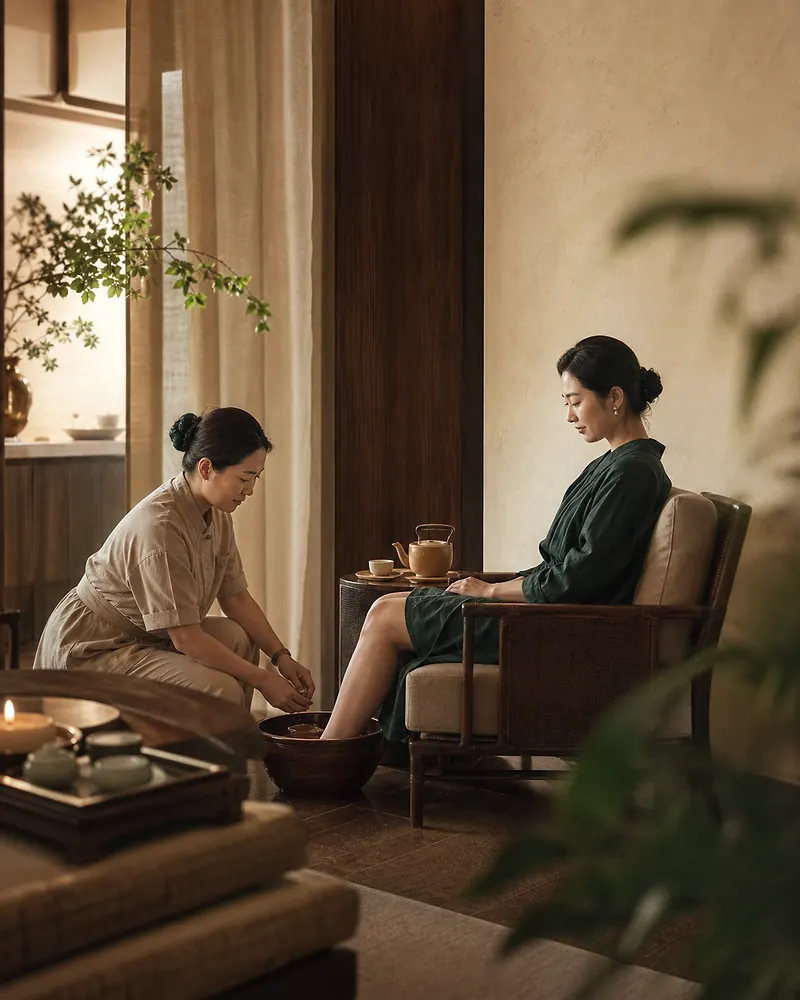 康养与疗愈空间中的足疗服务场景