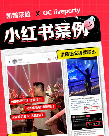 酒吧夜店OC小红书案例海报案例素材